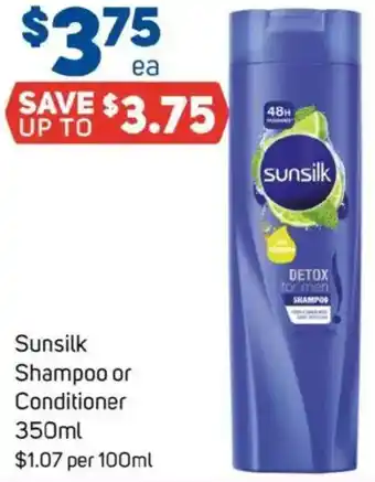 Foodland Sunsilk shampoo or conditioner offer