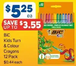 Foodland Bic kids turn & colour crayons offer