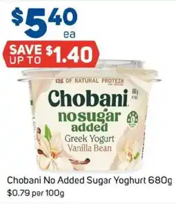 Foodland Chobani no added sugar yoghurt offer