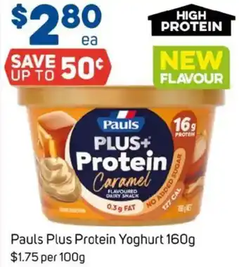 Foodland Pauls plus+ protein caramel offer