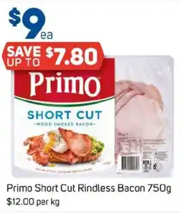 Foodland Primo Short Cut Rindless Bacon offer