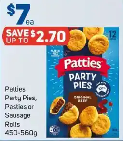 Foodland Patties party pies, pasties or sausage rolls offer