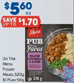 Foodland On the menu frozen meals offer