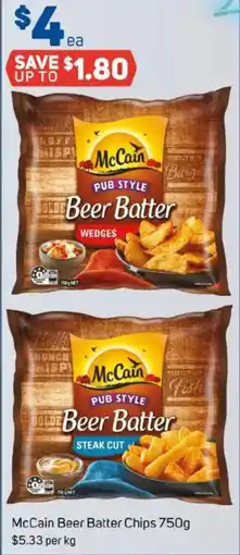 Foodland Mccain beer batter chips offer