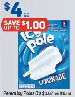 Foodland Peters icy poles 8's offer
