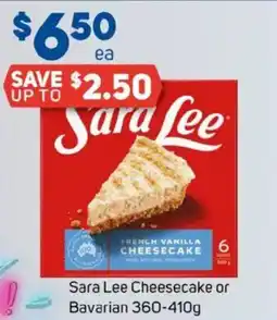 Foodland Sara lee cheesecake or bavarian offer