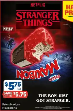 Foodland Peters maxibon multipack 4s offer