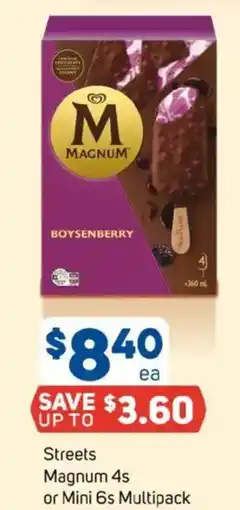 Foodland Streets magnum 4s or mini 6s multipack offer