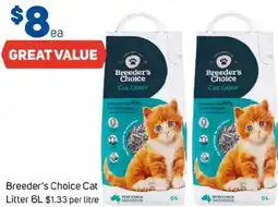 Foodland Breeder's choice cat litter offer