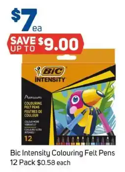Foodland Bic intensity colouring felt pens offer