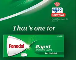 Foodland Panadol rapid caplets 16s offer