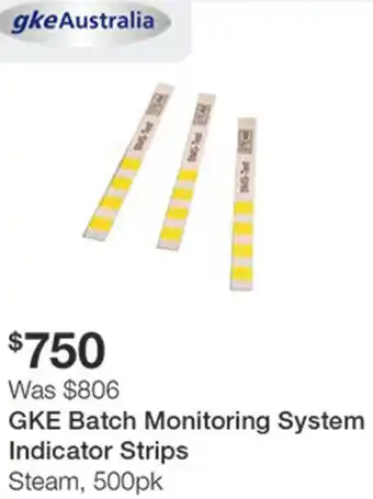 Henry Schein GKE Batch Monitoring System Indicator Strips offer