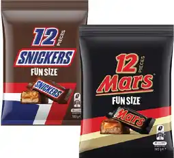 IGA Mars Fun Size Bags 132‑192g Selected Varieties offer