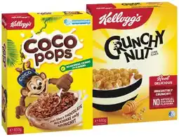 IGA Kellogg’s Coco Pops 650g, Crunchy Nut Corn Flakes 640g or Nutri‑Grain 765g offer