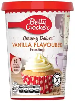 IGA Betty Crocker Creamy Deluxe Frosting 400g Selected Varieties offer