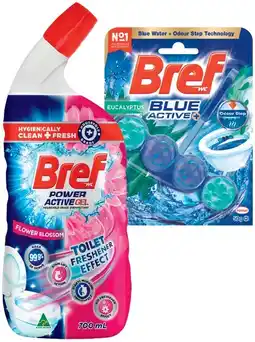 IGA Bref Rim Block Toilet Cleaner 42‑50g or Gel 600‑700mL Selected Varieties offer
