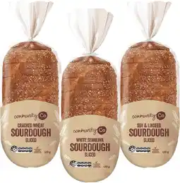 IGA Community Co Sliced Sourdough 630g Selected Varieties offer