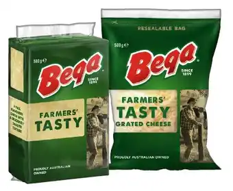 IGA Bega Grated Cheese or Cheese Block 500g Selected Varieties offer