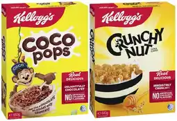 IGA Kellogg’s Cereal Coco Pops 650g, Crunchy Nut Corn Flakes 640g or Nutri‑Grain 765g offer