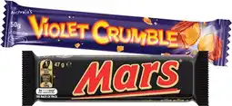 IGA Mars Medium Bars 44-56g, Skittles 30g or Violet Crumble 50g Selected Varieties offer