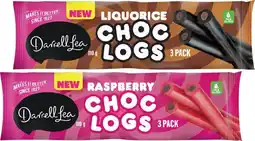 IGA Darrell Lea Liquorice Choc Logs or Raspberry Choc Logs 3 Pack offer