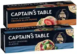 IGA Captain’s Table Water Crackers 125g Selected Varieties offer
