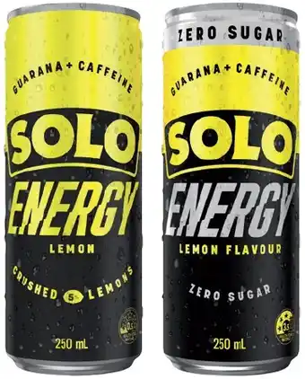 IGA Solo Energy Drink 250mL Selected Varieties offer