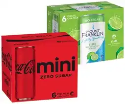 IGA Coca‑Cola, Mount Franklin or Deep Spring 6x250mL Selected Varieties offer