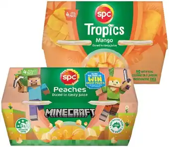 IGA SPC Diced Fruits In Juice, Puree or Jelly 4 Pack Selected Varieties offer