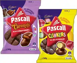 IGA Pascall Chocolate 160‑185g or Cadbury Bitesize 120‑150g Share Bag Selected Varieties offer
