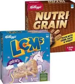 IGA Kellogg’s LCMs or Nutri‑Grain Bars 5 Pack Selected Varieties offer
