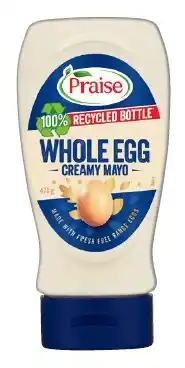 IGA Praise Whole Egg Squeezy Mayo 470‑500g Selected Varieties offer