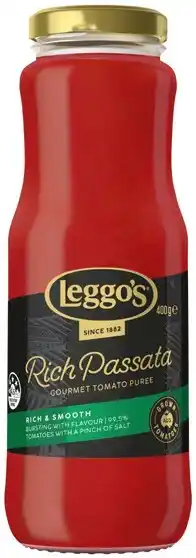 IGA Leggo’s Rich & Smooth Gourmet Passata 400g Selected Varieties offer