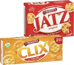 IGA Arnott’s Jatz 170‑225g, Clix or Salada Crackers 250g Selected Varieties offer