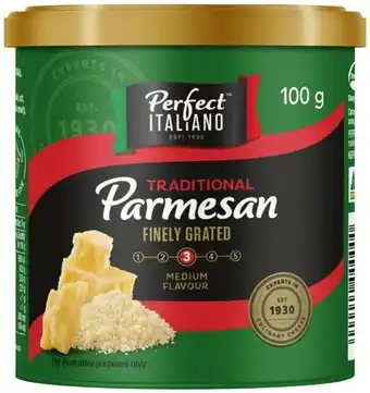 IGA Perfect Italiano Grated Parmesan 100g Selected Varieties offer