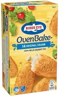 IGA Birds Eye Oven Bake Original Crumb Fish Fillets 1kg or Air Baked Lightly Crumbed Whiting Fish 890g offer