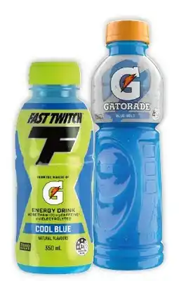 IGA Gatorade 600mL or Fast Twitch 350mL Selected Varieties offer