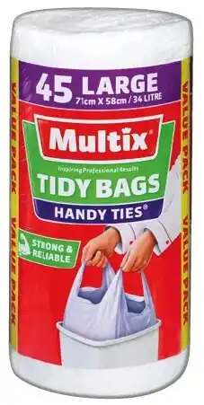 IGA Multix Handy Ties Tidy Bags Medium 50 Pack or Large 45 Pack offer