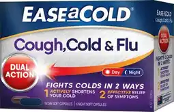IGA Ease a Cold Cough, Cold & Flu Dual Action Day & Night Soft Capsules 24 Pack offer
