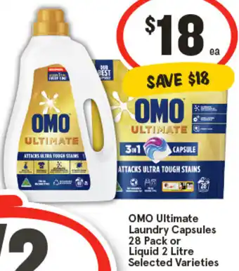 IGA OMO Ultimate Laundry Capsules offer
