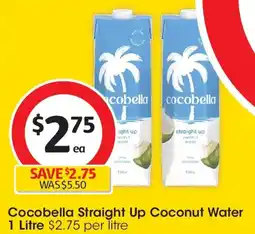 Coles Cocobella Straight Up Coconut Water offer