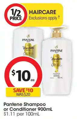Coles Pantene Shampoo or Conditioner offer