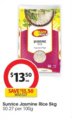 Coles Sunrice Jasmine Rice offer