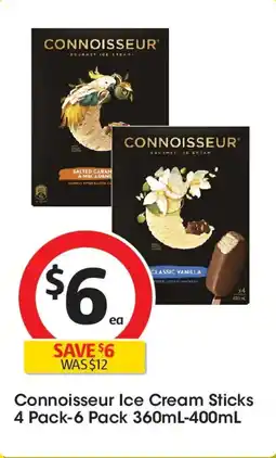 Coles Connoisseur Ice Cream Sticks offer