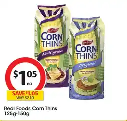 Coles Real Foods Corn Thins offer