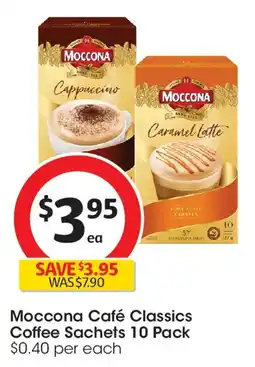 Coles Moccona Café Classics Coffee Sachets offer
