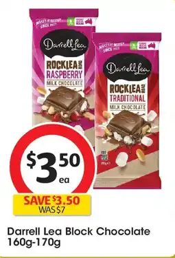 Coles Darrell Lea Block Chocolate offer