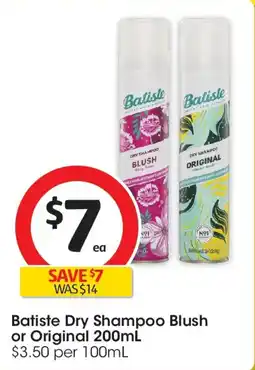 Coles Batiste Dry Shampoo Blush or Original offer
