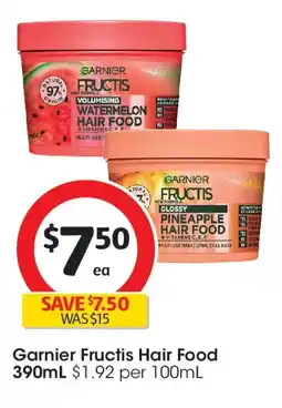 Coles Garnier Fructis Hair Food offer
