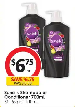 Coles Sunsilk Shampoo or Conditioner offer